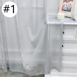 Cortinas De Janela Transparentes, Cortinas De Voile Elegantes Para Sala De Estar