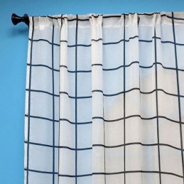 Cortina De Voile Com Padrão De Treliça Feita Sob Medida, Cortinas Transparentes Para Sala De Estar E Quarto