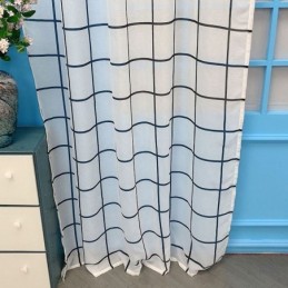 Cortina De Voile Com Padrão De Treliça Feita Sob Medida, Cortinas Transparentes Para Sala De Estar E Quarto