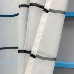 Cortina De Voile Com Padrão De Treliça Feita Sob Medida, Cortinas Transparentes Para Sala De Estar E Quarto