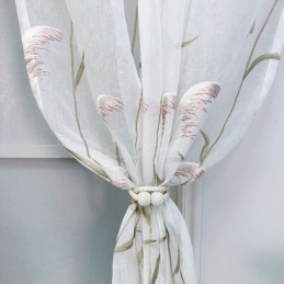 Cortinas Modernas De Tule Bordado, Voile Transparente, Sala De Estar E Quarto