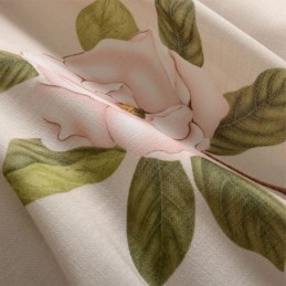 Cortina Rural Americana Feita Sob Medida, Tecido De Algodão Com Estampa De Flores Frescas E Proteção Ambiental