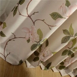 Cortina Rural Americana Feita Sob Medida, Tecido De Algodão Com Estampa De Flores Frescas E Proteção Ambiental