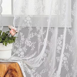 Cortina De Tule Moderna Feita Sob Medida, Cortina Floral Voile Transparente Para Sala De Estar