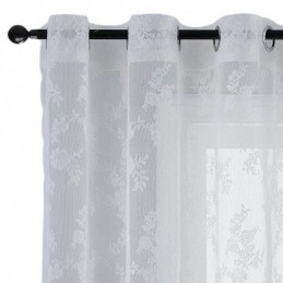 Cortina De Tule Moderna Feita Sob Medida, Cortina Floral Voile Transparente Para Sala De Estar