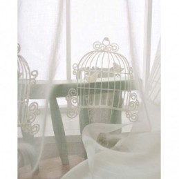 Cortina Transparente Respirável Feita Sob Medida, Cortina Com Bordado De Gaiola Para Pássaros, Sala De Estar