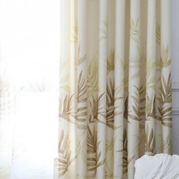 Cortinas Blackout Com Estampa De Folhas Modernas Para Sala De Estar