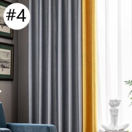 Cortinas Blackout Geométricas Jacquard Para Sala De Estar