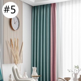 Cortinas Blackout Geométricas Jacquard Para Sala De Estar