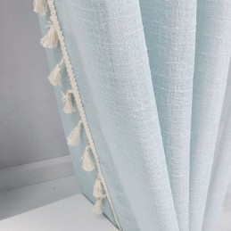 Cortinas De Tule De Cor Sólida, Cortina Moderna De Voile Transparente, Feita Sob Medida, Cortina Para Sala De Estar