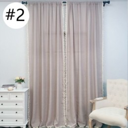 Cortinas De Tule De Cor Sólida, Cortina Moderna De Voile Transparente, Feita Sob Medida, Cortina Para Sala De Estar