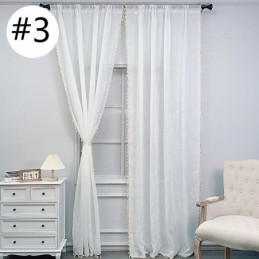 Cortinas De Tule De Cor Sólida, Cortina Moderna De Voile Transparente, Feita Sob Medida, Cortina Para Sala De Estar