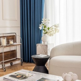Cortina Jacquard Pied-De-Poule Feita Sob Medida Cortina De Alta Sombra Para Sala De Estar E Quarto