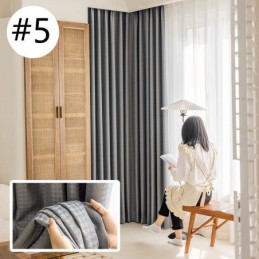 Cortina Jacquard Pied-De-Poule Feita Sob Medida Cortina De Alta Sombra Para Sala De Estar E Quarto