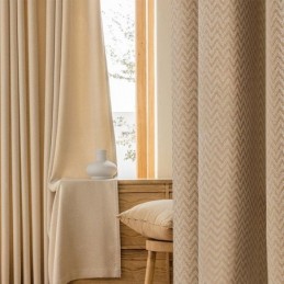 Cortinas Blackout Com Padrão De Linhas Onduladas Para Sala De Estar E Quarto