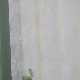 Cortinas De Janela Brancas Transparentes, Cortinas De Voile Com Plantas Para Sala De Estar E Quarto