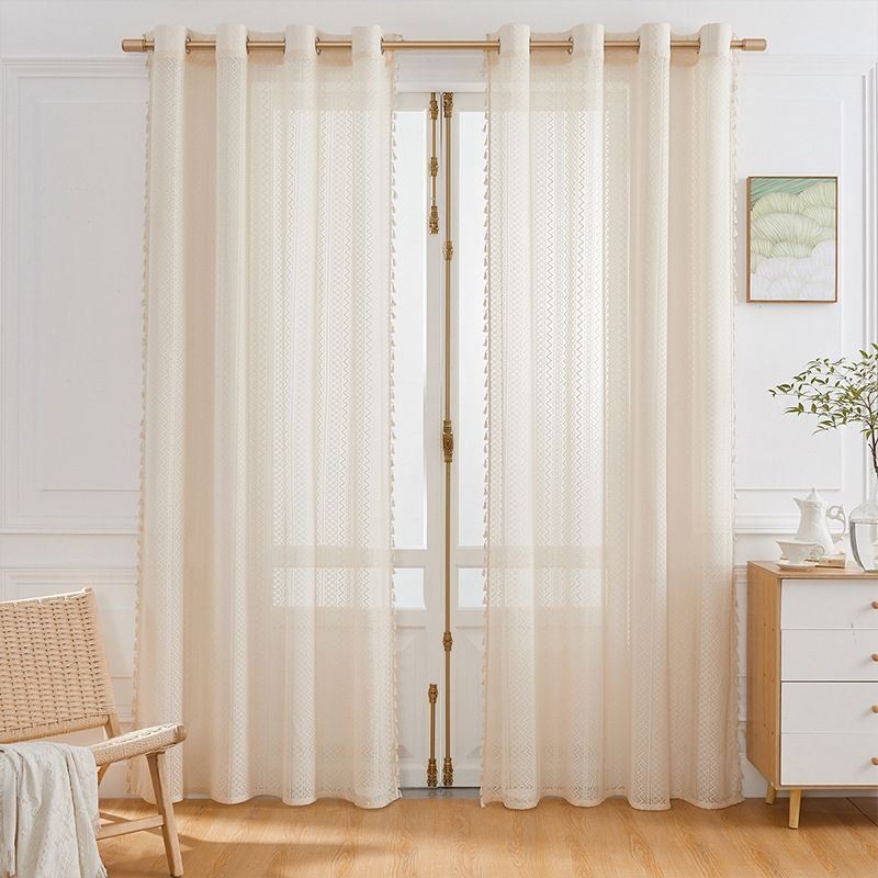 Cortina De Tule Moderna Feita Sob Medida, Delicada E Translúcida, Para Sala De Estar E Quarto