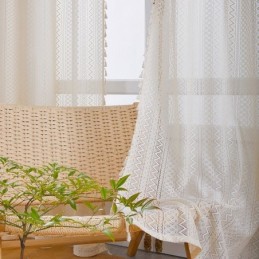Cortina De Tule Moderna Feita Sob Medida, Delicada E Translúcida, Para Sala De Estar E Quarto