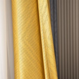 Cortinas Blackout Geométricas Jacquard Para Sala De Estar