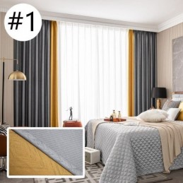 Cortinas Blackout Geométricas Jacquard Para Sala De Estar