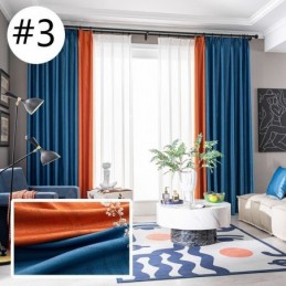 Cortinas Blackout Geométricas Jacquard Para Sala De Estar
