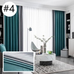 Cortinas Blackout Geométricas Jacquard Para Sala De Estar