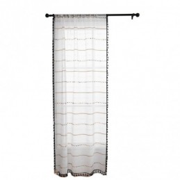 Cortinas Nórdicas Transparentes Com Padrão Listrado E Semi Voile