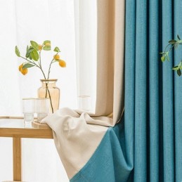 Cortinas Nórdicas Blackout De Cor Sólida Para Sala De Estar