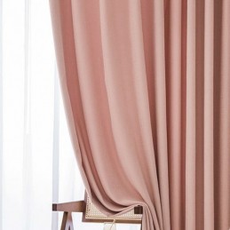 Cortinas Nórdicas Blackout De Cor Sólida Para Sala De Estar