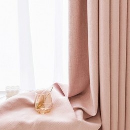 Cortinas Nórdicas Blackout De Cor Sólida Para Sala De Estar