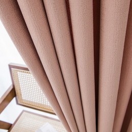 Cortinas Nórdicas Blackout De Cor Sólida Para Sala De Estar