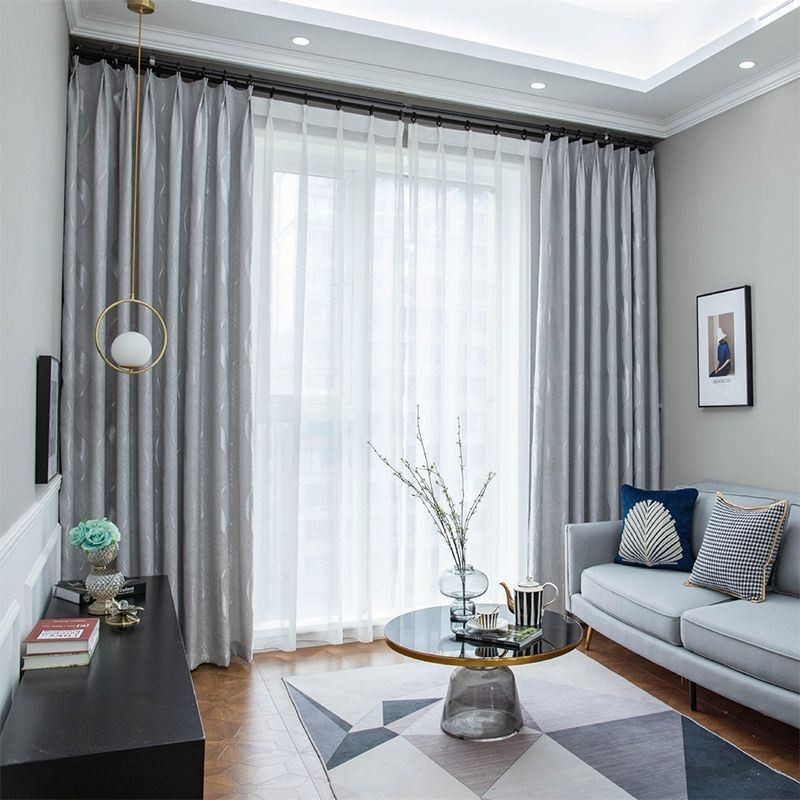 Cortinas Onduladas Jacquard, Cortina De Janela Feita Sob Medida Para Sala De Estar