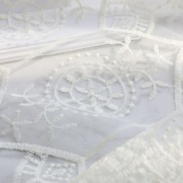 Cortina Simples Transparente Feita Sob Medida Cortina Branca Com Bordados Combinando Sala De Estar