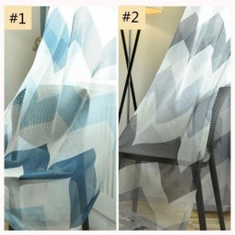 Cortina Nórdica Simples E Transparente Feita Sob Medida Com Padrão Ondulado E Estampado Para Sala De Estar