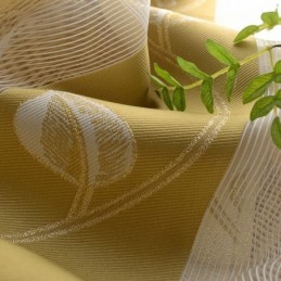 Cortina De Voile Moderna Com Folhas Transparentes, Feita Sob Medida, Para Quarto E Sala De Estar