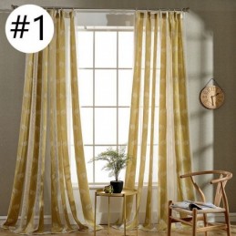 Cortina De Voile Moderna Com Folhas Transparentes, Feita Sob Medida, Para Quarto E Sala De Estar