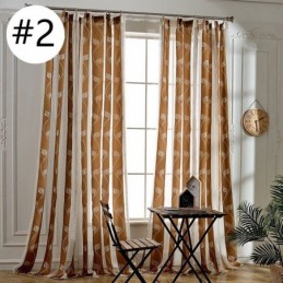 Cortina De Voile Moderna Com Folhas Transparentes, Feita Sob Medida, Para Quarto E Sala De Estar