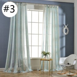 Cortina De Voile Moderna Com Folhas Transparentes, Feita Sob Medida, Para Quarto E Sala De Estar