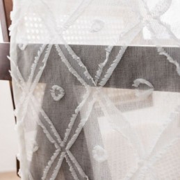 Cortina Delicada Transparente Feita Sob Medida Cortina De Tule Bordado Para Sala De Estar