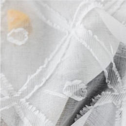 Cortina Delicada Transparente Feita Sob Medida Cortina De Tule Bordado Para Sala De Estar