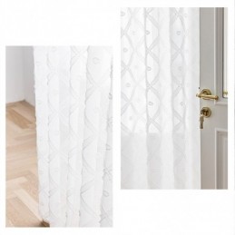 Cortina Delicada Transparente Feita Sob Medida Cortina De Tule Bordado Para Sala De Estar