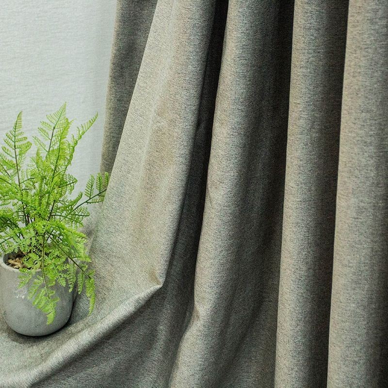 Cortinas Nórdicas Blackout De Cor Sólida Para Sala De Estar