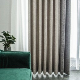 Cortinas Nórdicas De Patchwork Em Cores Sólidas Blackout Para Sala De Estar