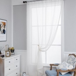 Cortina Branca Transparente...