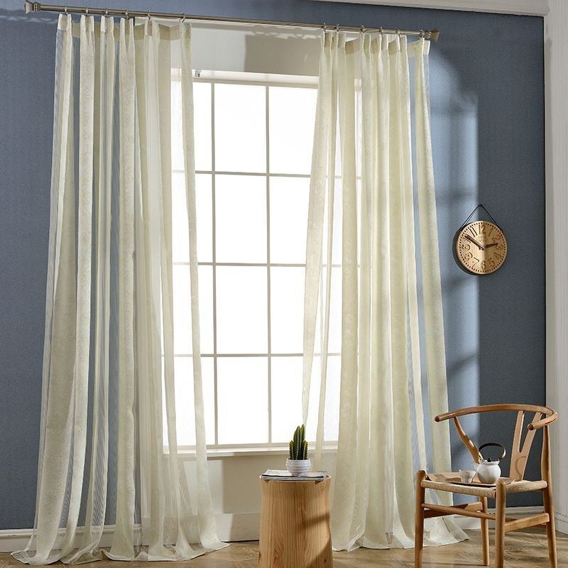 Cortina De Tule Floral Moderna Feita Sob Medida Para Sala De Estar E Quarto