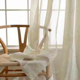 Cortina De Tule Floral Moderna Feita Sob Medida Para Sala De Estar E Quarto