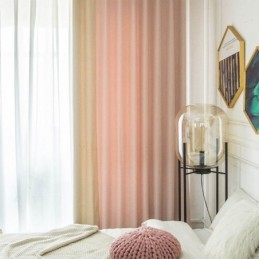 Cortinas Nórdicas De Patchwork Em Cores Sólidas Blackout Para Sala De Estar