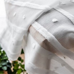 Cortina Branca Transparente Feita Sob Medida Cortina De Tule Bordado Para Sala De Estar