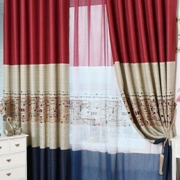 Cortina Blackout Estilo Britânico Feita Sob Medida, Padrões De Torre De Cortina, Cortinas Impressas Para Sala De Estar