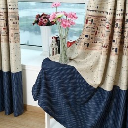 Cortina Blackout Estilo Britânico Feita Sob Medida, Padrões De Torre De Cortina, Cortinas Impressas Para Sala De Estar